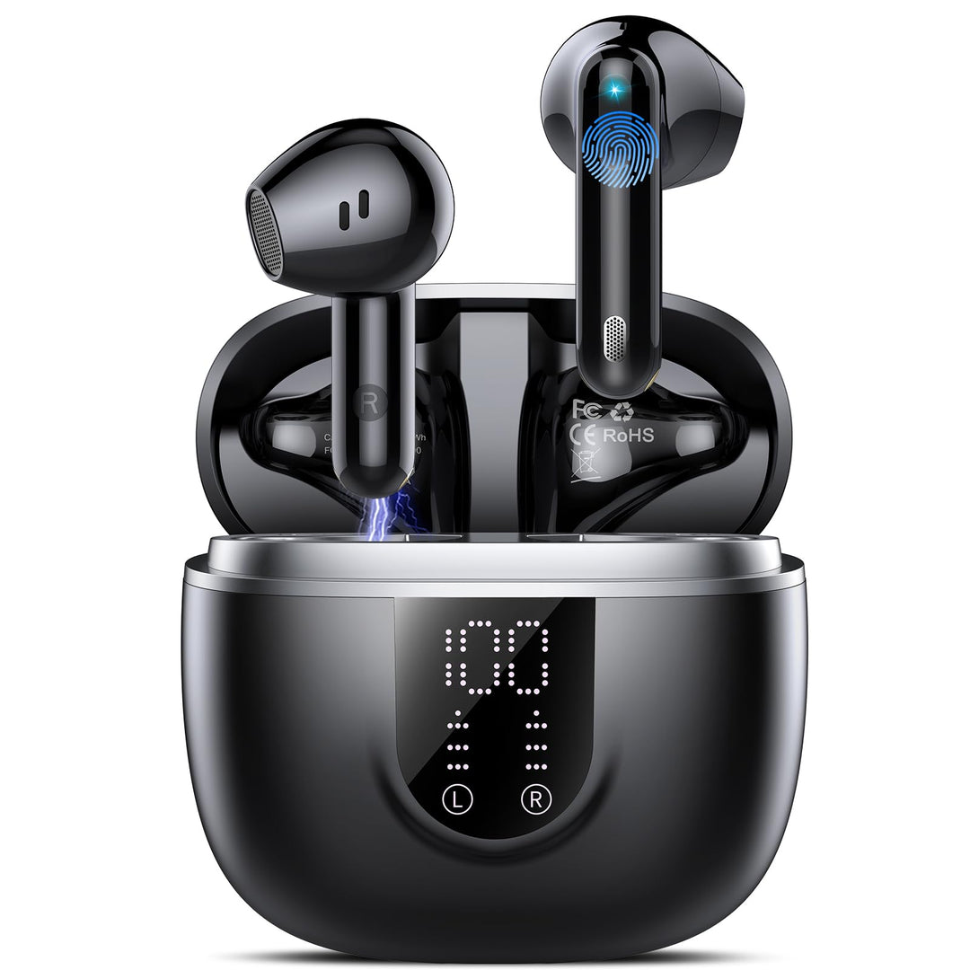 Bluetooth Kopfhörer in Ear Kopfhörer Kabellos Bluetooth 5.4, Schwarz A-Schwarz, A-Schwarz