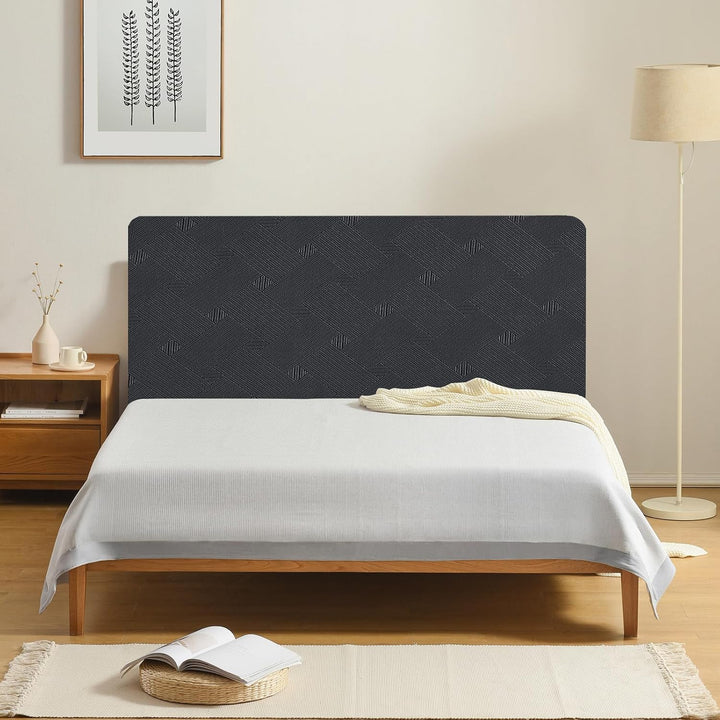 Ystyle Stretch Staubdicht Bettkopfteil Bezug, 150CM, Dunkel Grau Dunkel Grau 150CM (Geeignete Breite