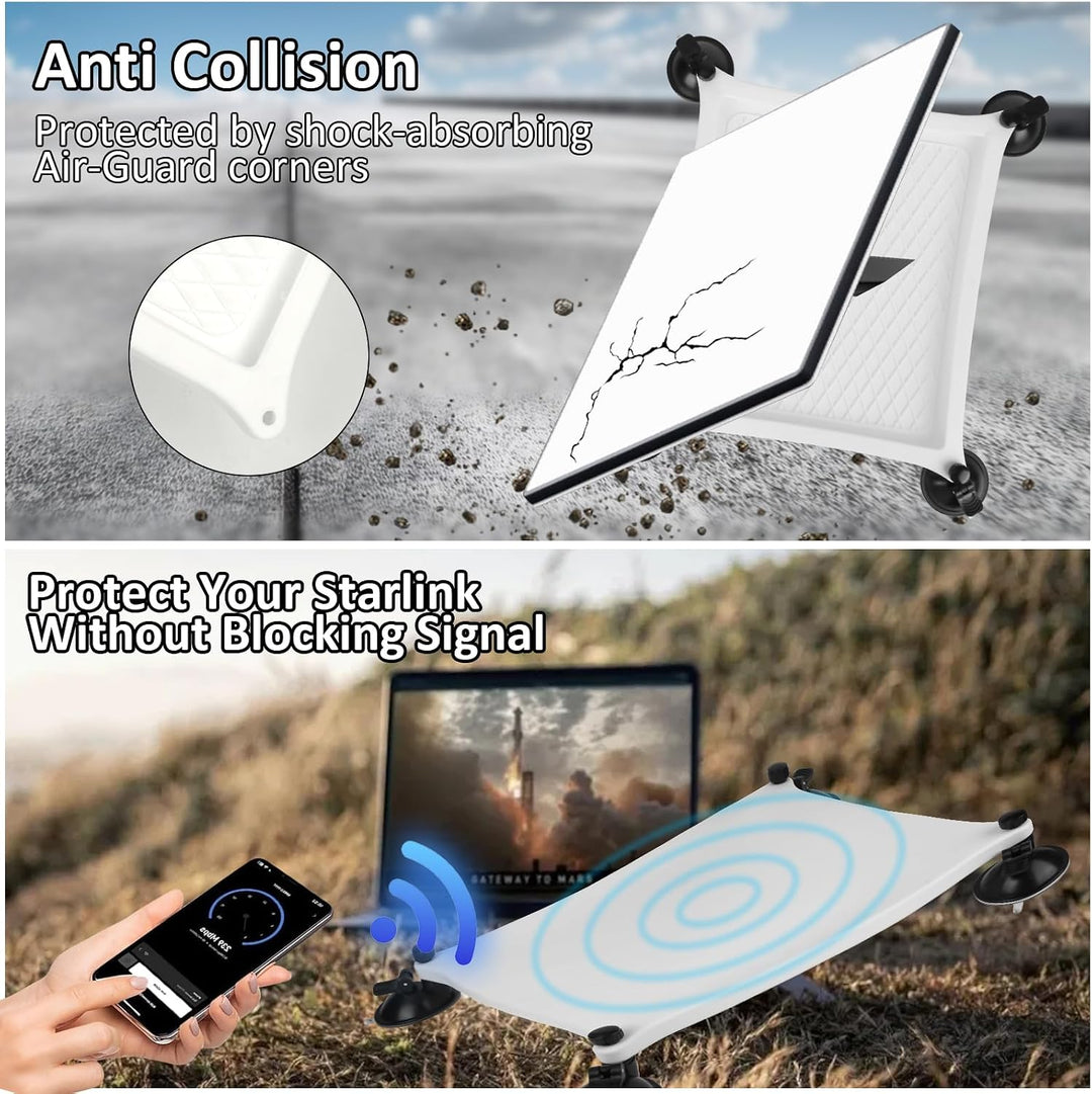 Starlink Mini Saugnapfhalterung mit Silikon-Schutzhulle 4 Saugnäpfe