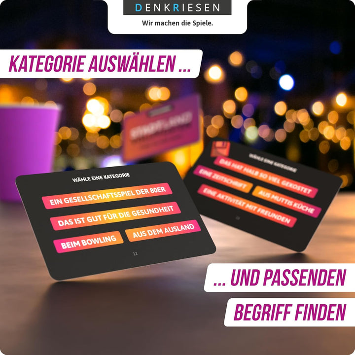 DENKRIESEN - Stadt Land Vollpfosten® – Das Kartenspiel - 70/80/90 Edition - &