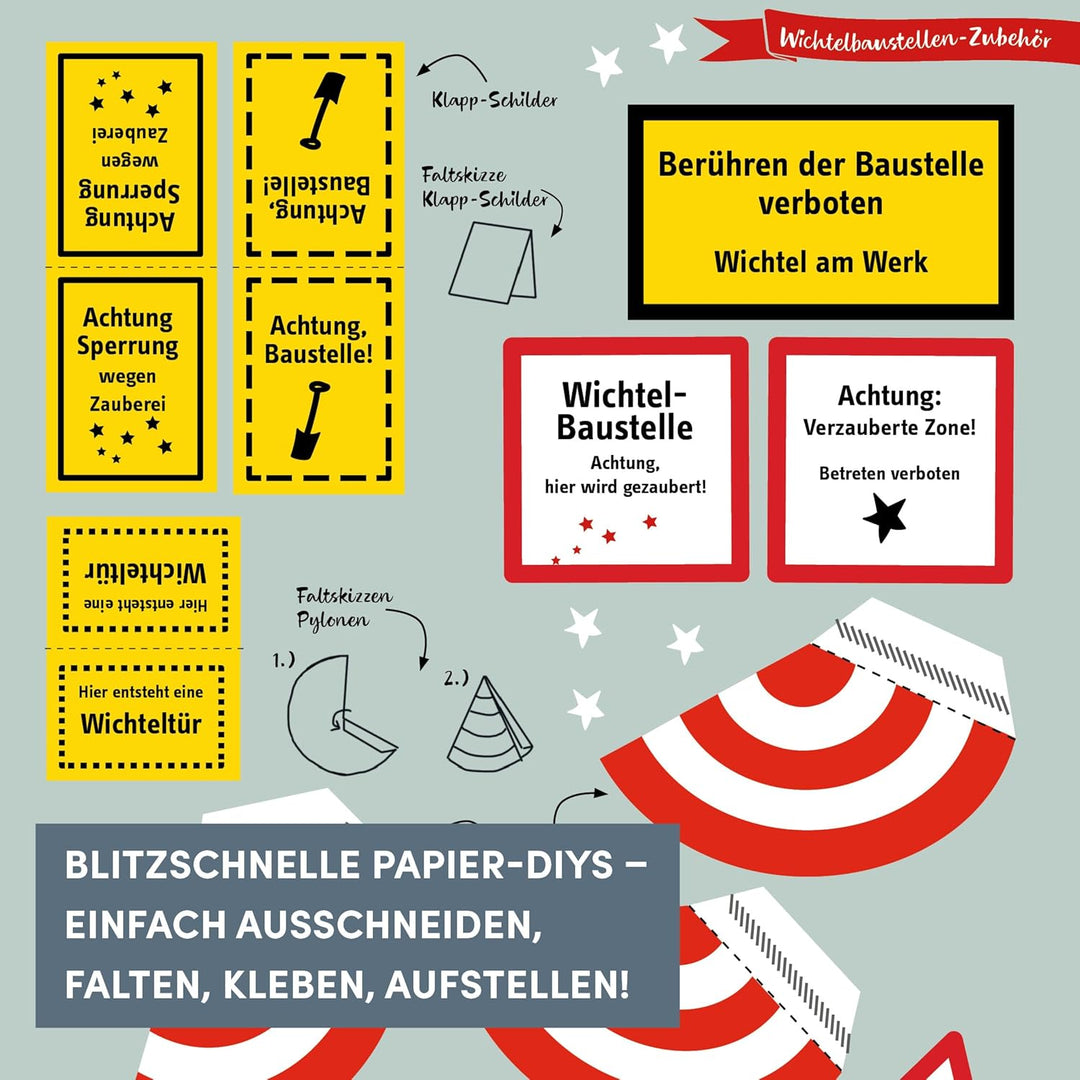 Das blitzschnelle Wichtel-Verbastelbuch: Papier-Accessoires zum Ausschneiden für die Wichteltür, Tas