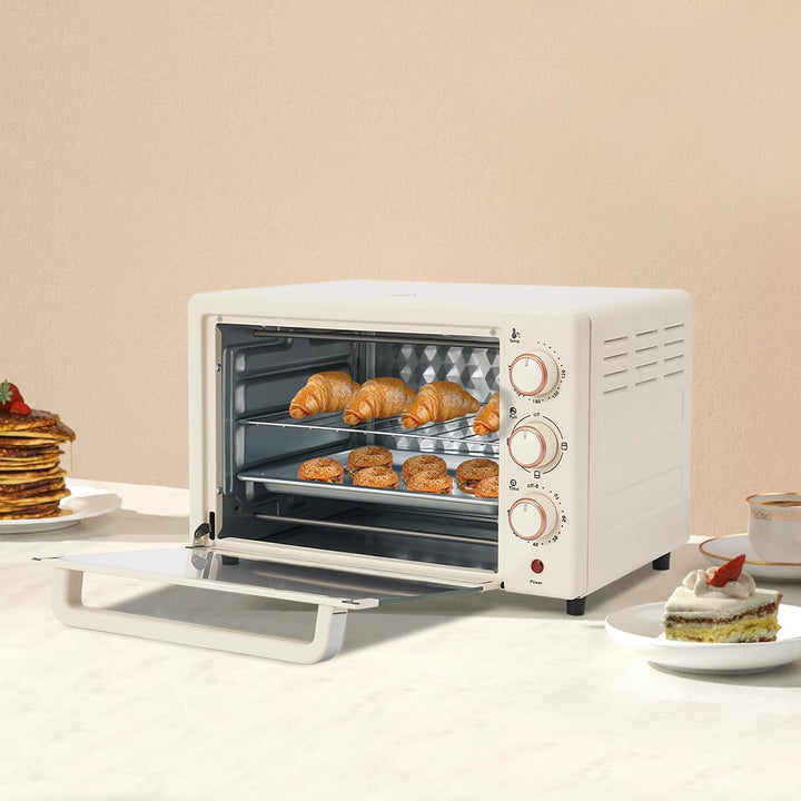 22L Elektrobackofen 1000W 220V Mini Backofen 60 Minuten Timer Einstellbarer Temperatur 120°C-250°C E