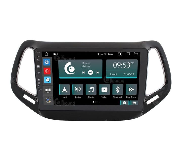 Personalisiertes Autoradio für Jeep Compass Android GPS Bluetooth WiFi USB DAB+ Touchscreen 10" 8cor