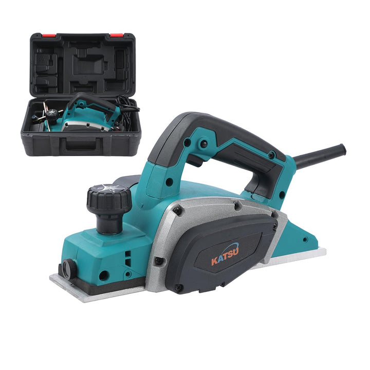 KATSU Elektrischer Hobel 600 W Elektro Hobelmaschine Elektrohobel Handhobel mit 82mm Hobelbreite und