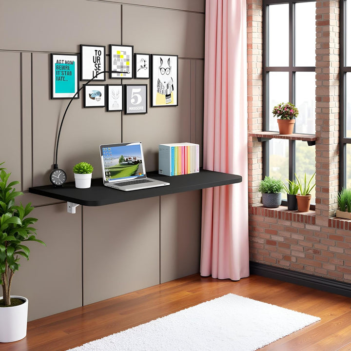 MENGDA Wandklapptisch, 80x50cm, Weiss, Minimalistischer Schreibtisch für Küche und Büro, Klappbar, M