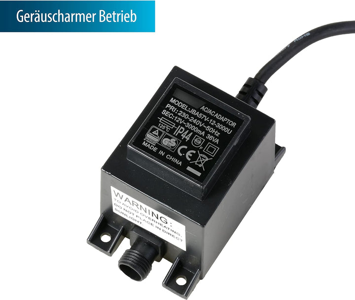 AquaForte DM 12.000 Niedervolt 12 Volt 90 Watt Teichpumpe, Fördermenge 12.000 Liter pro Stunde, Förd