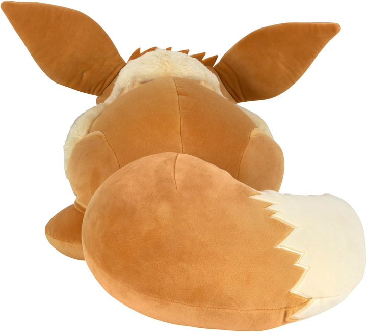 Pokémon PKW4322-45cm Schlafendes Plüsch - Evoli, offizielles Plüsch
