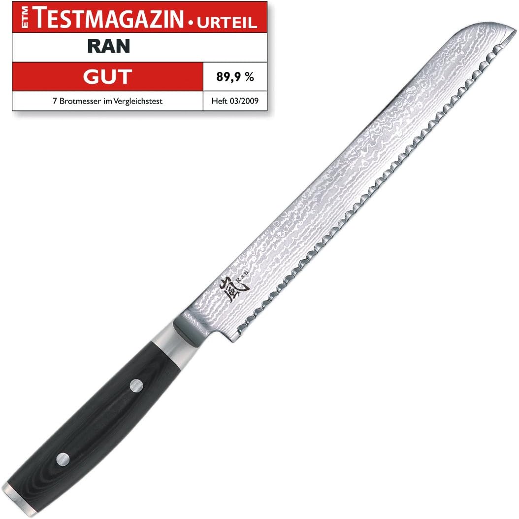 Yaxell RAN Damast Messer Brotmesser 23cm
