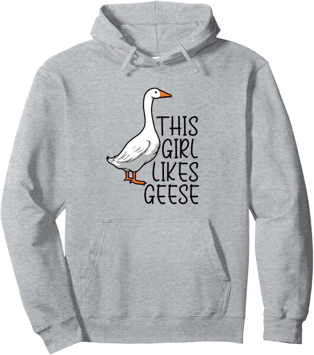 Mädchen mag Gänse Natur Tier Vogel Gans Pullover Hoodie