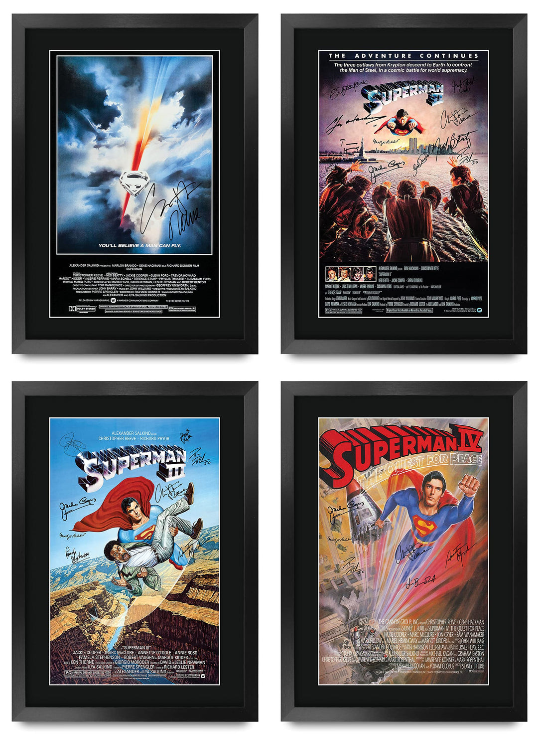 HWC Trading FR A3 Superman Collection Christopher Reeve Gedrucktes Poster, signiertes Autogramm, Bil