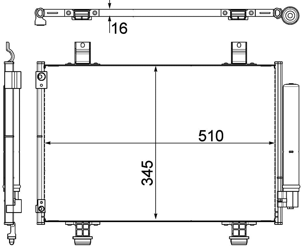 MAHLE AC 456 000P A/C-Kondensator BEHR PREMIUM LINE