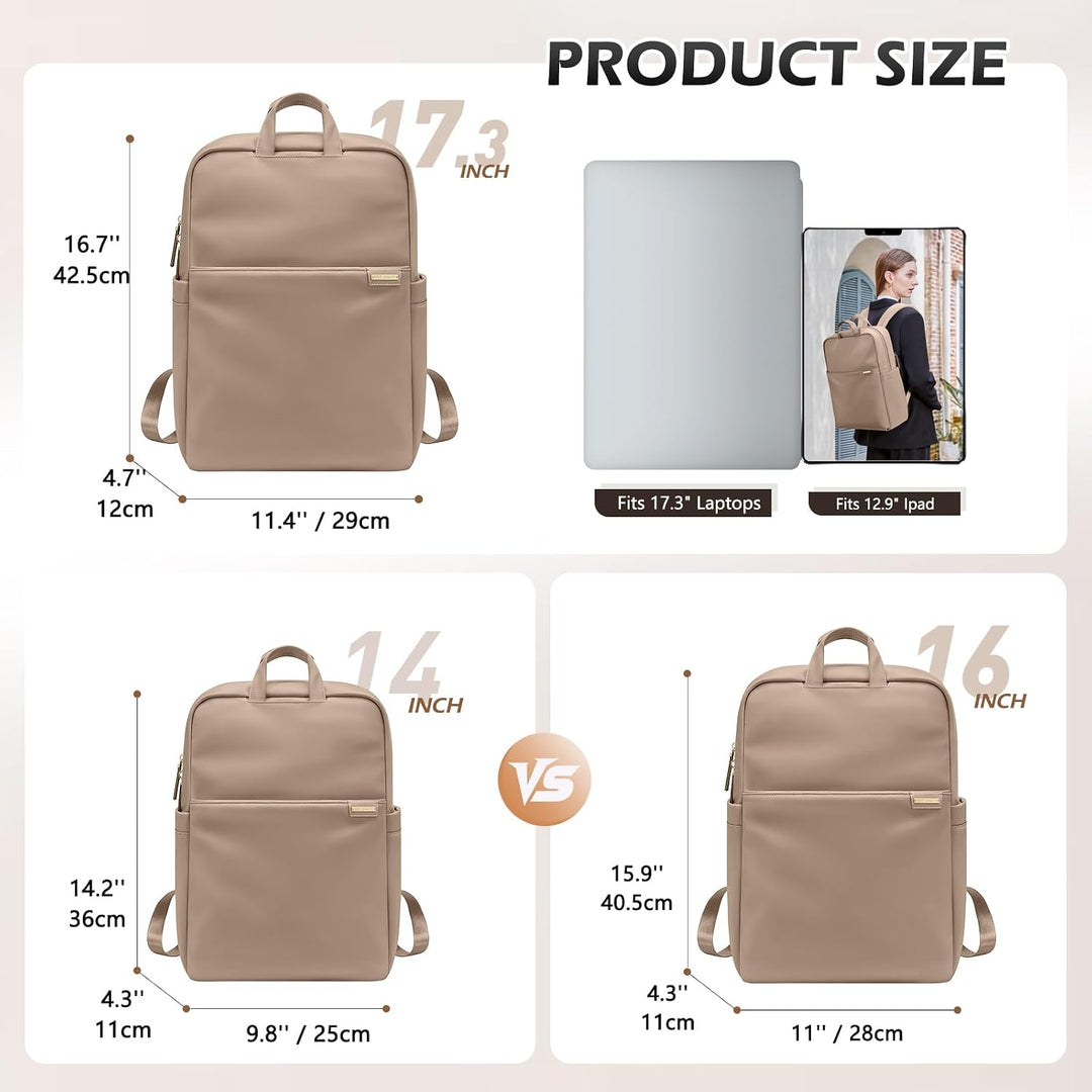 Schlanker Laptop-Rucksack für Damen, leichter Business-Rucksack für Damen, Computertasche, Geldbörse