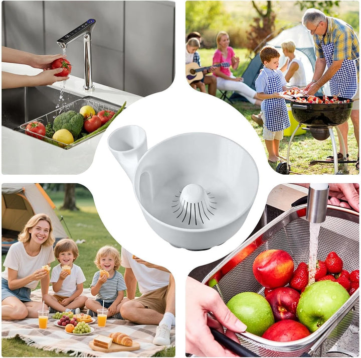 Fruit Washing Bowl with Strainer, Automatic Vegetable Washer, Multifunctional Food Storage Basket fo