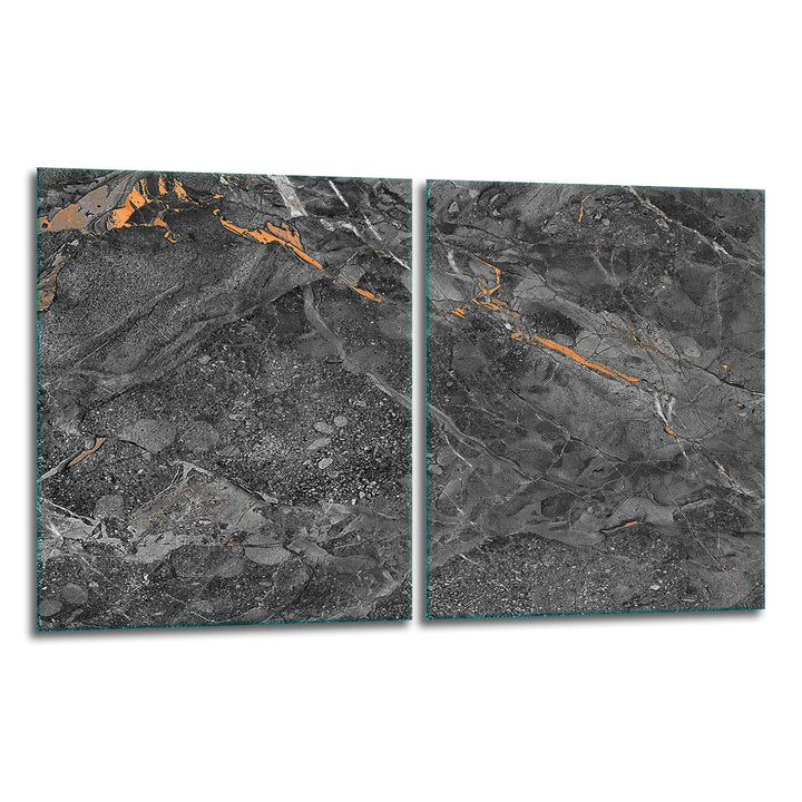 TMK ArtDeko Herdabdeckplatte 2 Teilig 40x52 cm - Spritzschutz Herdabdeckung – Herdschutz aus Sicherh