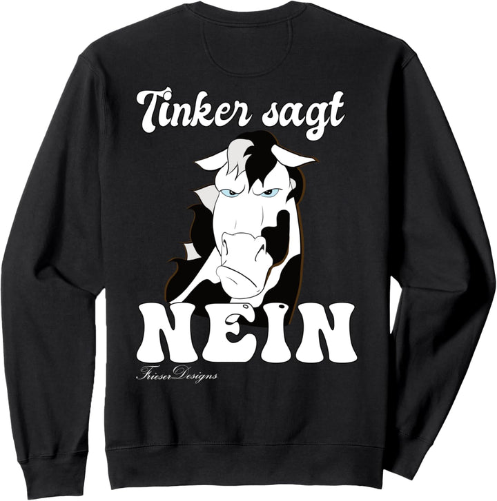 böses mürrisches Pferd sagt Nein lustiges Irish Tinker Sweatshirt