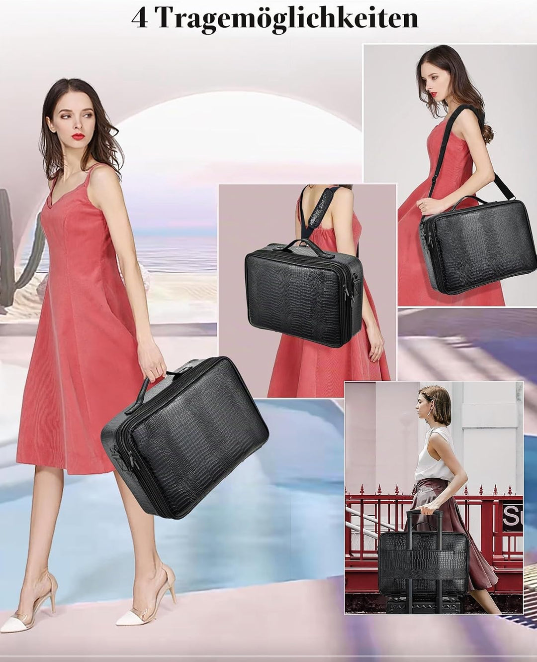 Joligrace Make up Tasche Grosse Kosmetiktasche Professionelle Schminktasche Damen Make up Koffer Kos