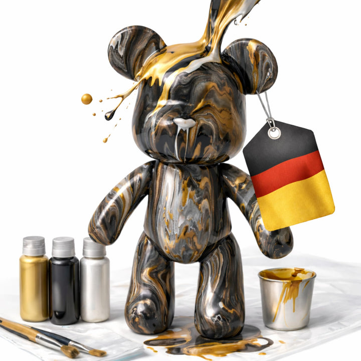 Worldwide DIY Bär zum Bemalen – Kreatives Mal-Set | Bärenfigur inkl. 3 Farben, Pinsel &amp; Zubehör | Ge