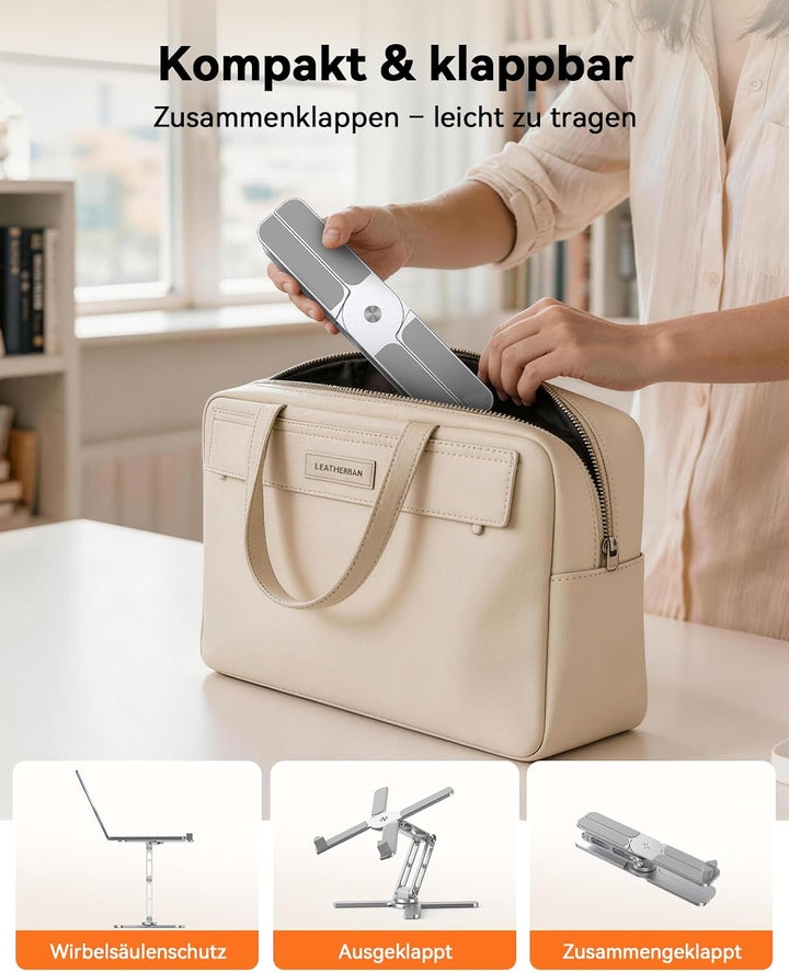 TECKNET Laptop Ständer, 360° drehbarer Laptop Stand, Silber, Silber