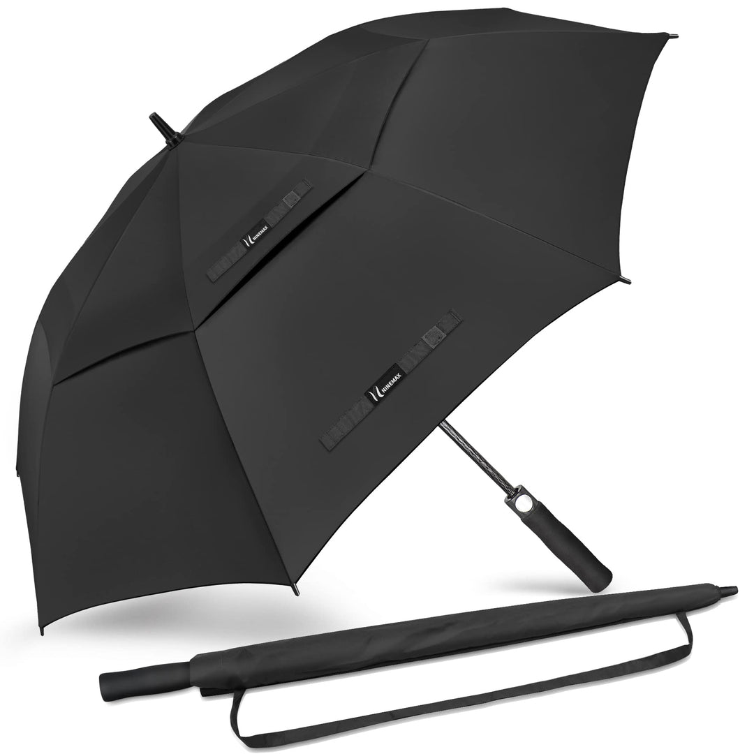 NINEMAX Regenschirm Gross Sturmfest,Golf Stockschirm Automatik Auf,L/XL/XXL Regenschirm für Herren D