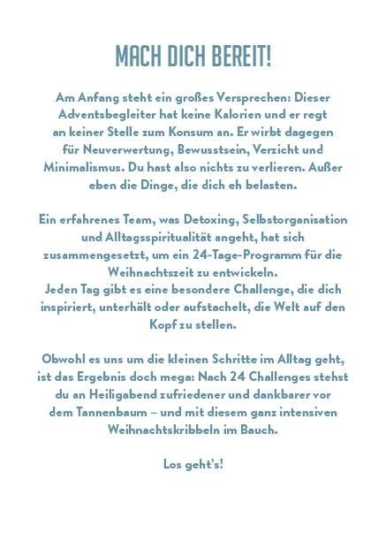 Adventskalender Zero: 24 mal weniger ist mehr, Taschenbuch