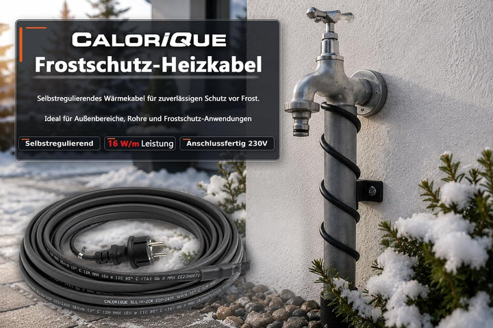 Vorgefertigtes selbstregulierendes Heizkabel SLL 16W/m - 2m - zum Schutz vor Frostschäden bei Dachri