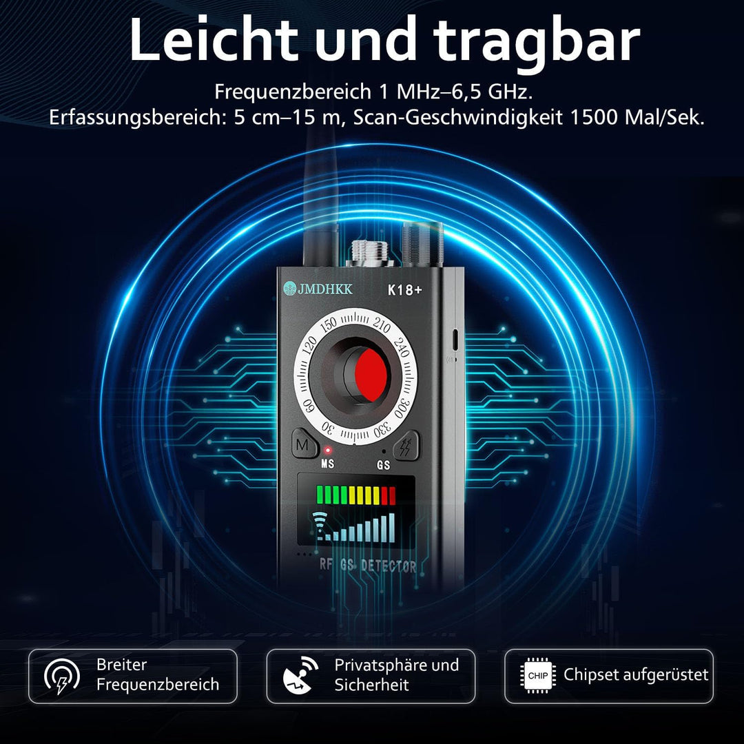 JMDHKK Multifunktionaler Privatschutz: Verborgene Kamera Detektor, Magnetischer GPS-Tracker Finder,