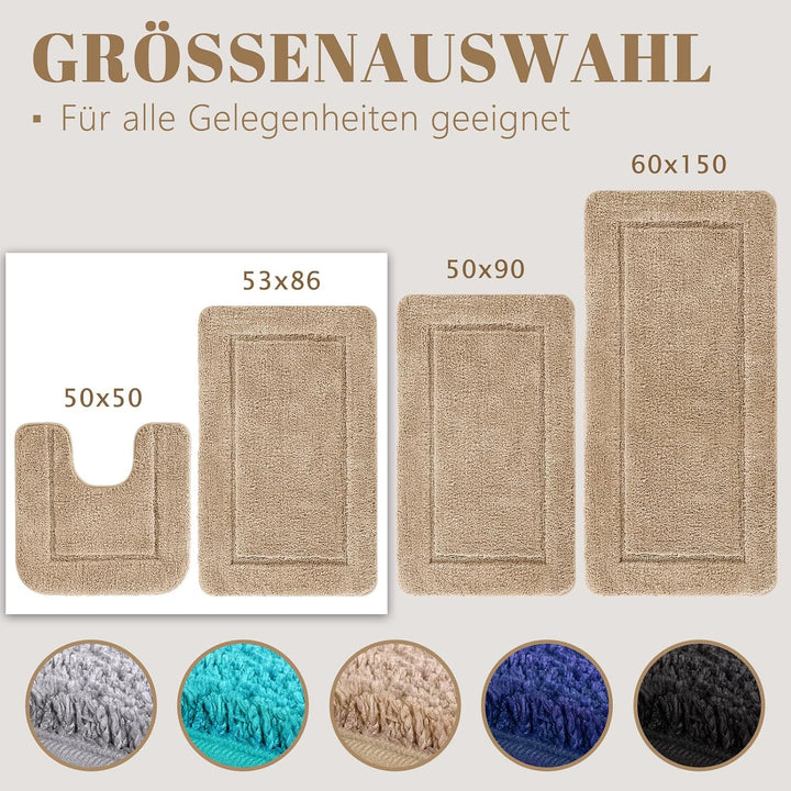 SOANNY Badematte 2er Set, weiche rutschfeste Mikrofaser mit hoher Dichte wasserabsorbierend Badezimm