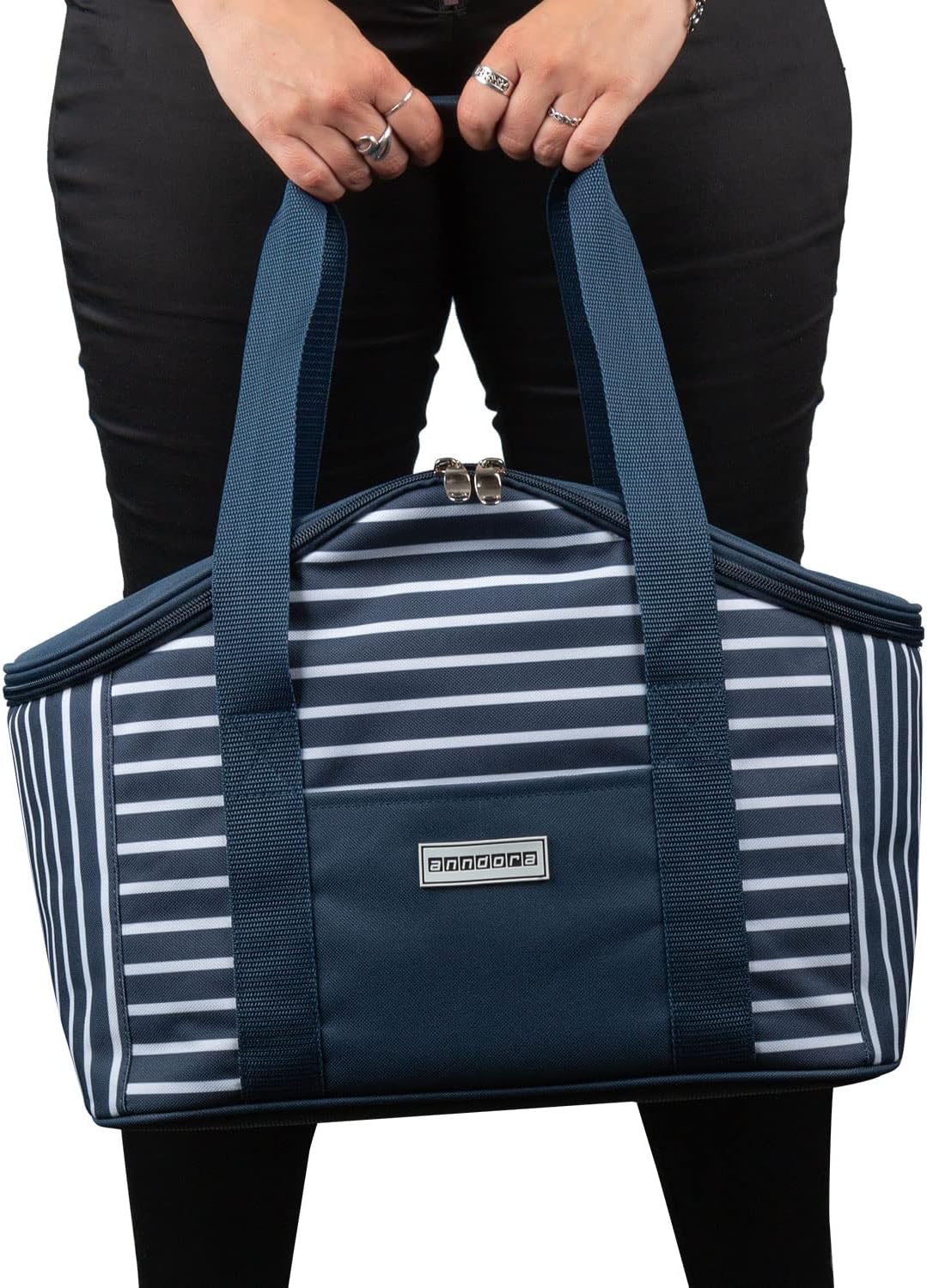 anndora Kühltasche mit Tragegriff 20 Liter - inkl. 3 anndora Kühlakkus - Farbwahl 232 NAVY, 232 NAVY