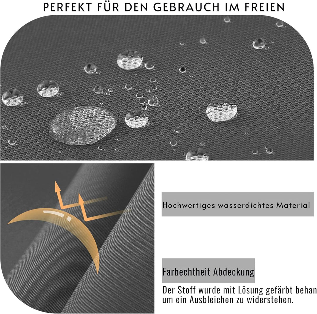 Stuhlkissen 45x45 2er Set für den Aussenbereich, wasserdichte Schaumstoff Sitzkissen Outdoor, Garten