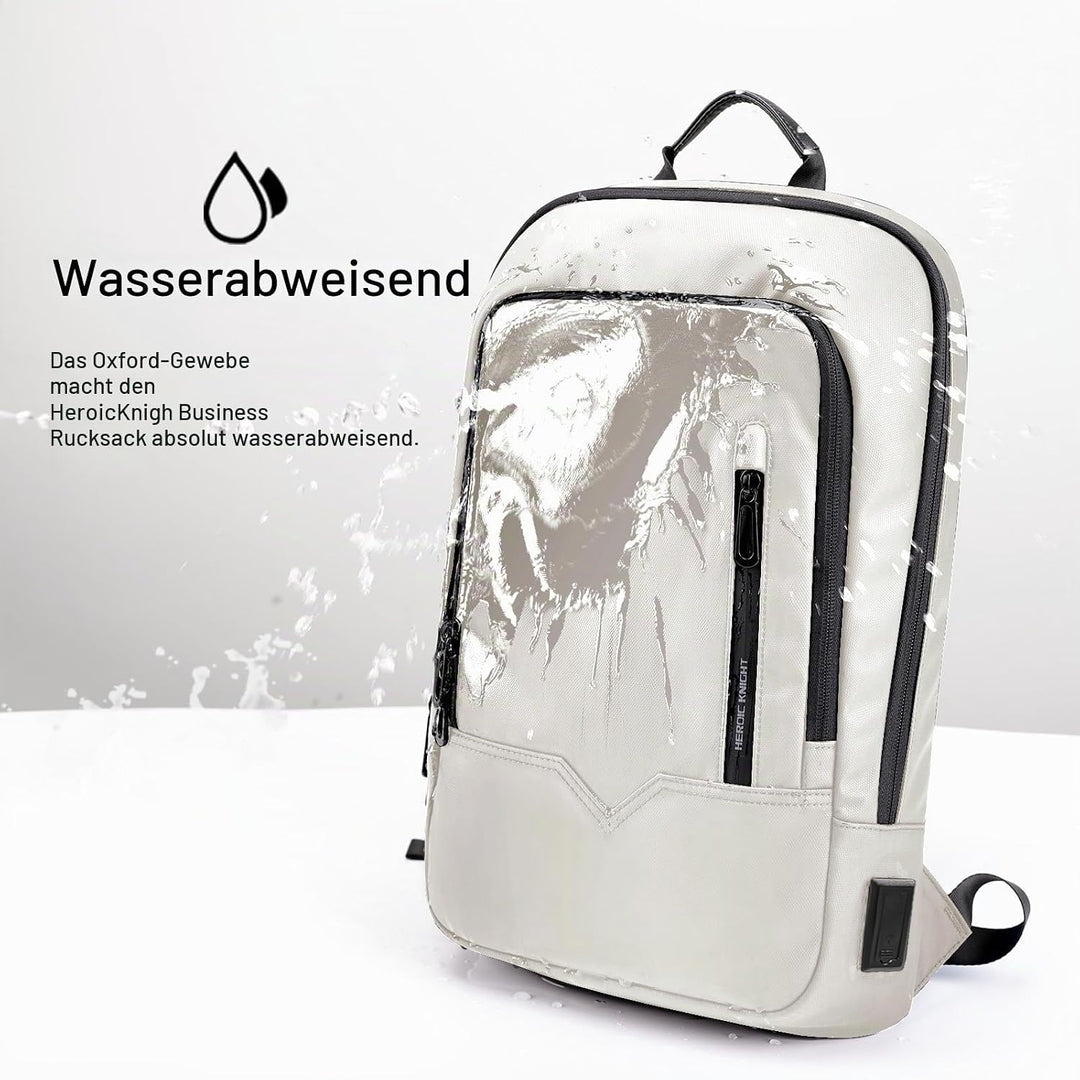 Laptop Rucksack Herren Leicht Business Backpack mit USB-Anschluss Wasserdichter Rucksack Herren Schu
