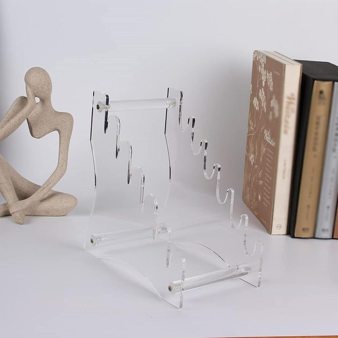 Acryl-Messerblock - Transparenter Vitrine für 6 Messer | Messerhalter aus Acryl | Messerhalter D
