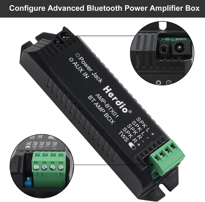 Herdio 5,25 Zoll Deckenlautsprecher, 300 Watt Kompatibel mit Bluetooth Einbaulautsprecher, Unterputz