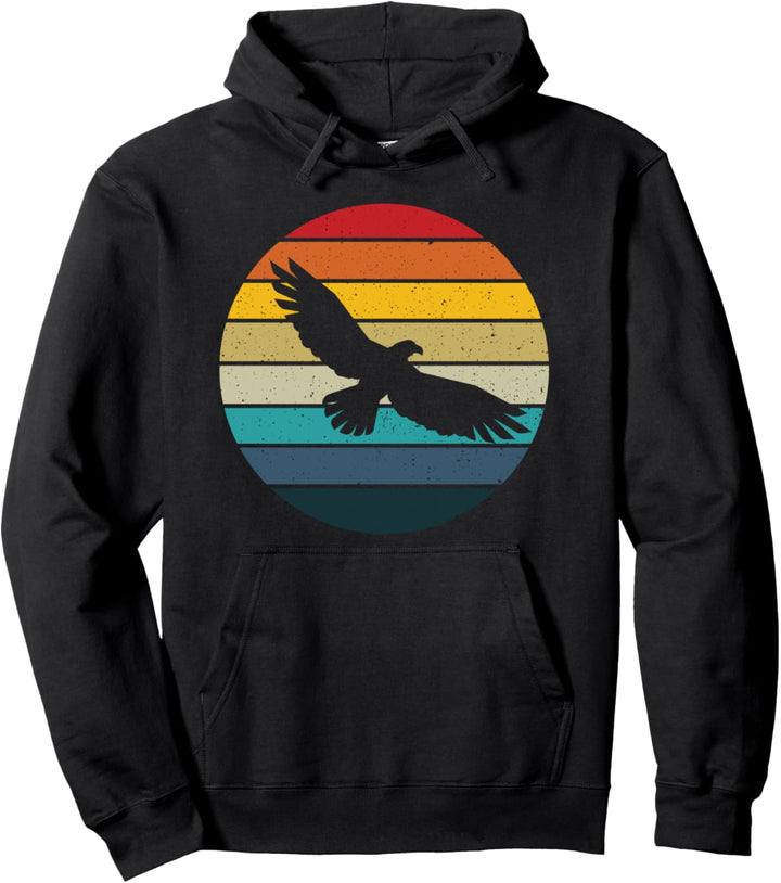 Falcon retro sunset falconry hawking falconer gift Pullover Hoodie