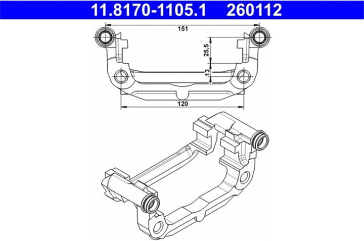 Ate 11. 8170-1105. 1 - Halter, Bremssattel