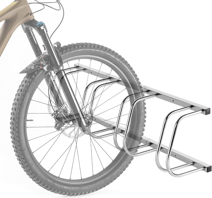 KADAX Fahrradständer für 4 Fahrräder für Boden oder Wandmontage, Fahrradhalter aus verzinktem Stahl