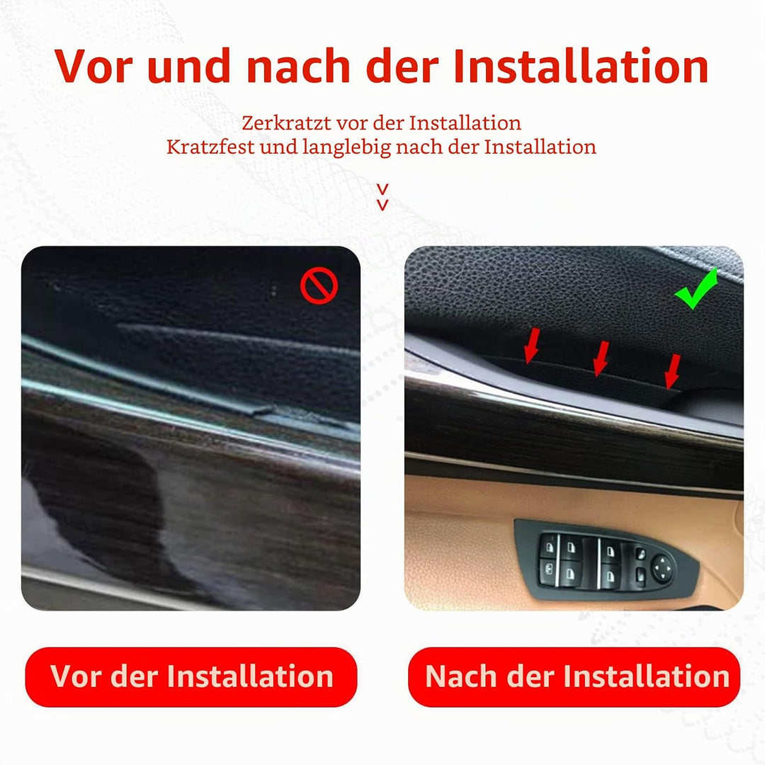LIMBQS Schwarze Türgriffabdeckung für BMW 7er, Innentürgriffabdeckungen für BMW F01 F02 730 740 750