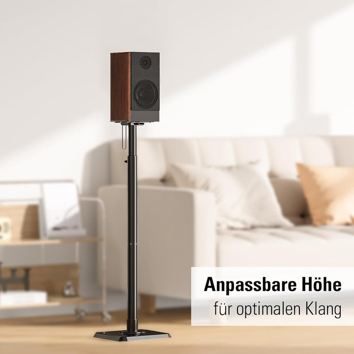 Mounting Dream Lautsprecherständer höhenverstellbar für Satelliten bis zu 5KG, 2er-Set Bodenständer