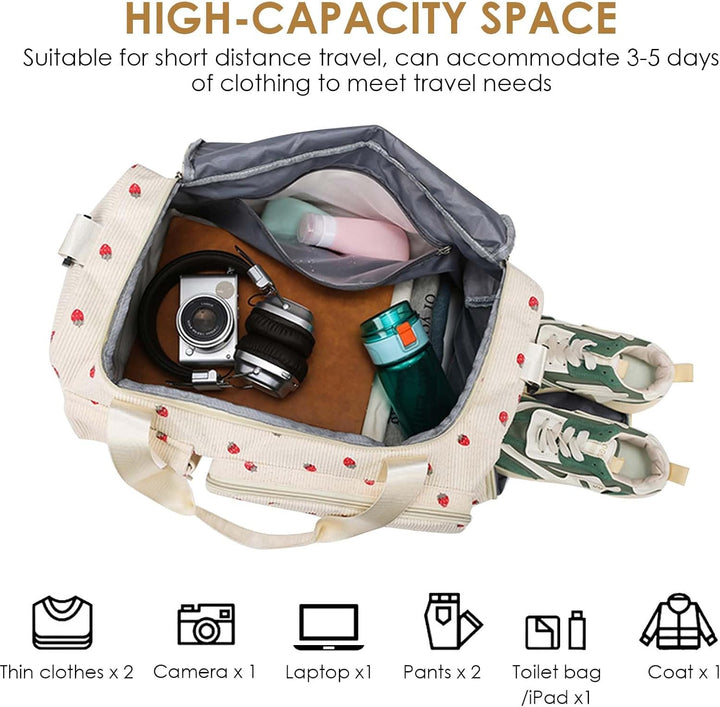 Sporttasche für Damen, Faltbare Reisetasche, Handgepäck, Fitnesstasche, Wochenendtasche mit Schuhfac