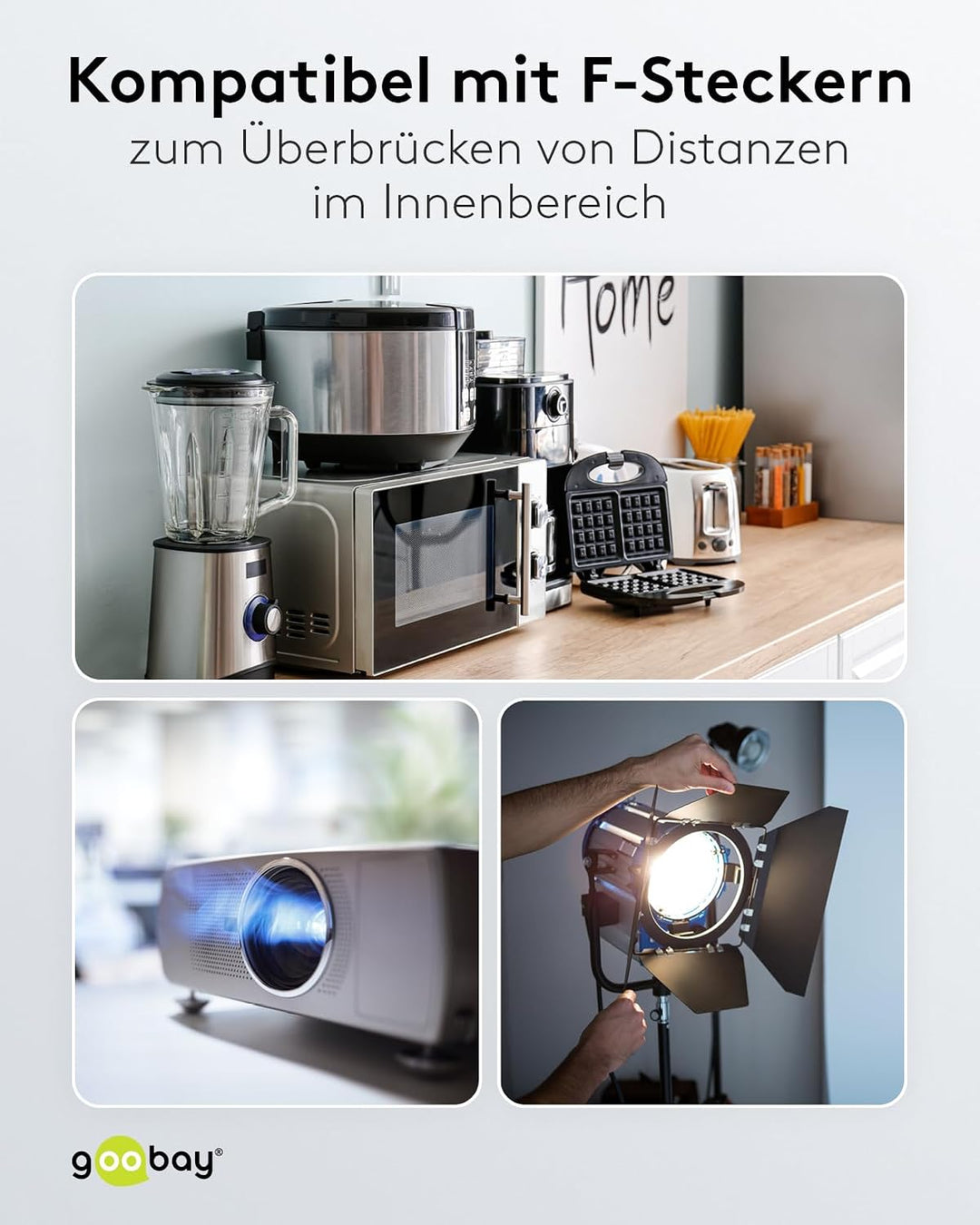 Goobay 93095 Gewinkeltes Strom Verlängerungskabel / Schutzkontakt Stecker 250V Schutzkontakt 10 Mete