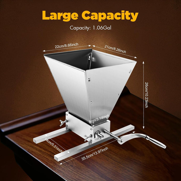 Einstellbare Getreidemühle,Manuelle Getreidemühle Kaffeemühle Getreidemühle Futtermittelmühle Malzmü