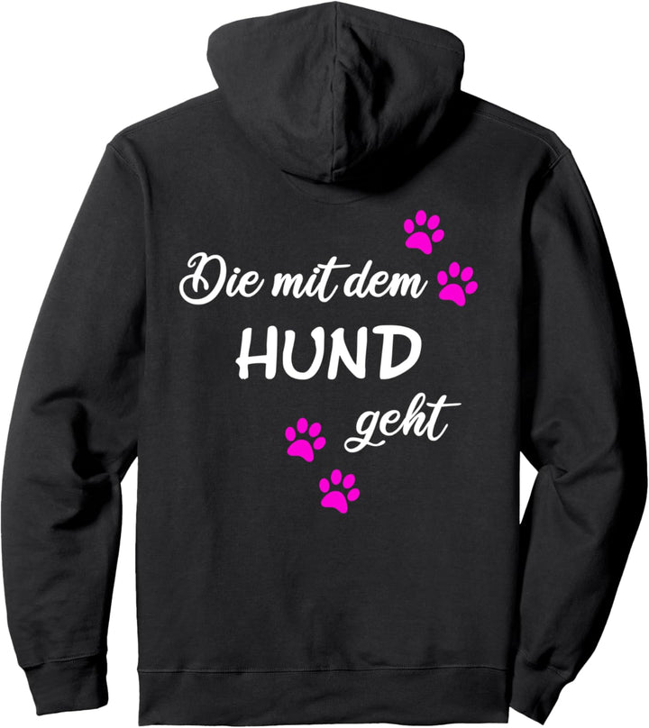 Die mit den Hunden geht Hund Dog Mom Mops Damen Pulli Pullover Hoodie