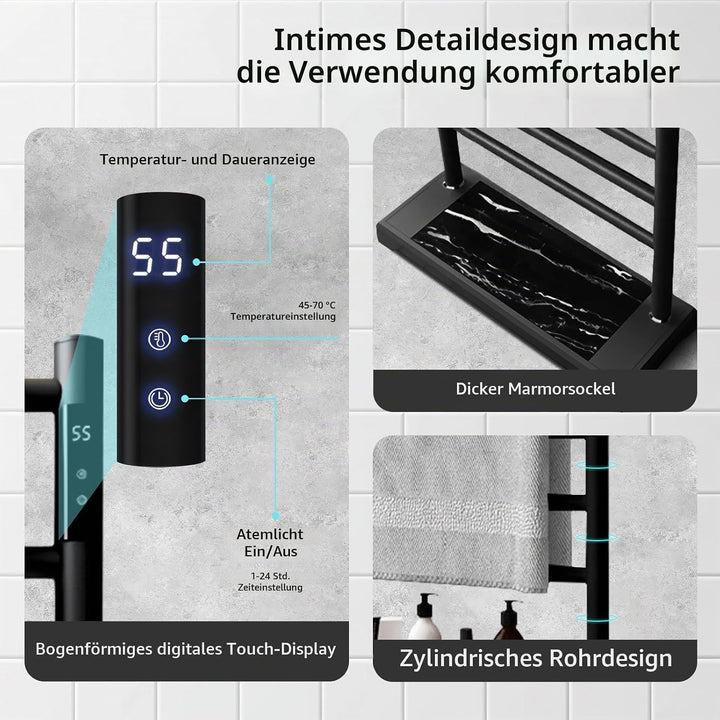 Bad Handtuchtrockner Stehend Elektrisch Handtuchheizkörper Elektrisch Handtuchwärmer Elektrisch Badh