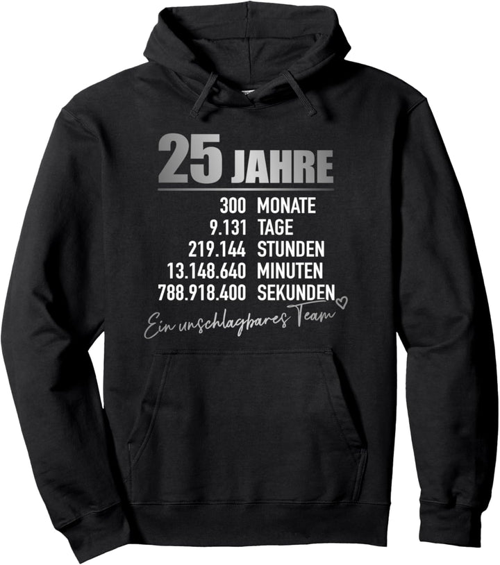 Silberhochzeit 25 Jahre Hochzeitstag Pullover Hoodie