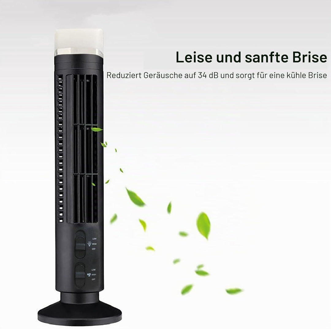TOPINCN Turmventilator für Schlafzimmer mit Leichten ABS-Metallkomponenten, 90 Grad Oszillierender F