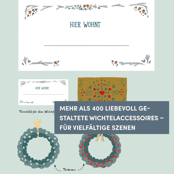 Das blitzschnelle Wichtel-Verbastelbuch: Papier-Accessoires zum Ausschneiden für die Wichteltür, Tas