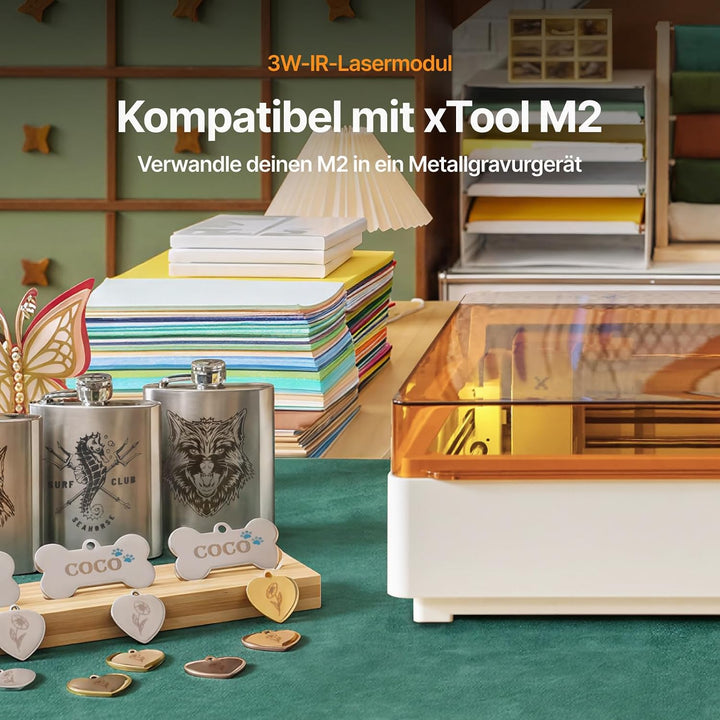 xTool M2 3W-Infrarot-Lasermodul, 1064nm für Metall Gravur