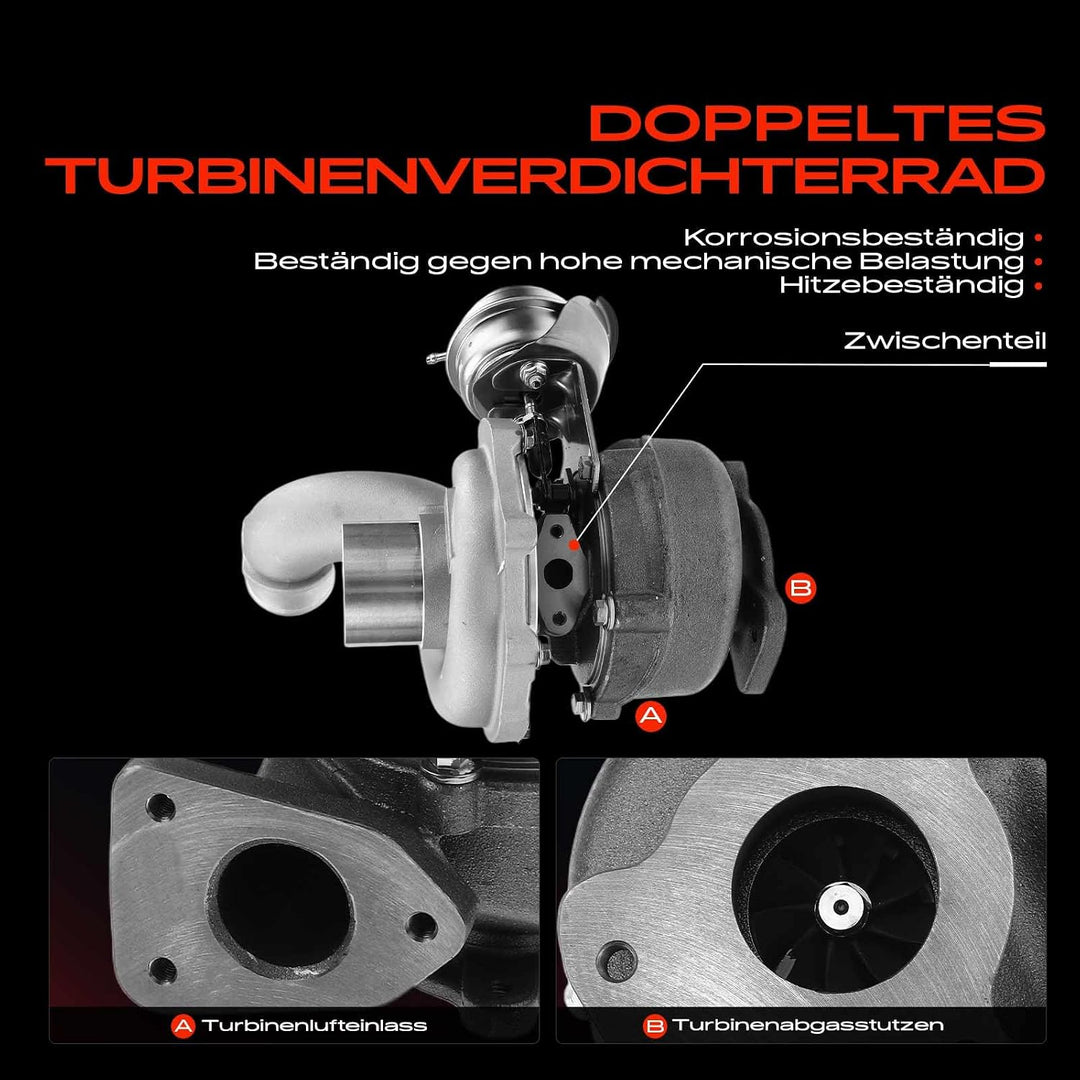 Frankberg Turbolader Kompatibel mit Avantime DE0 2002-2003 Espace IV JK0/1 2002-Heute Laguna II BG0/