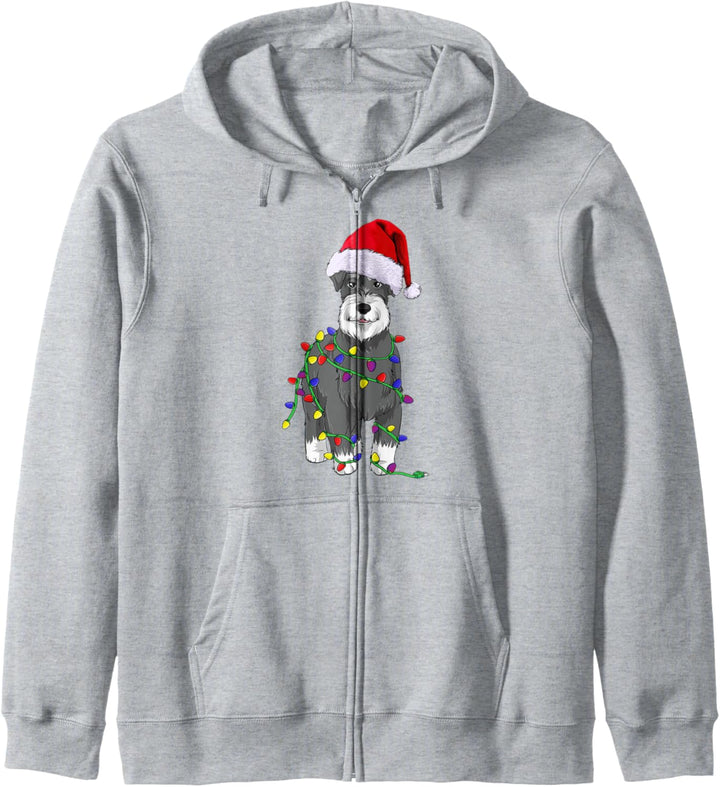 Schnauzer Weihnachten Hunde Hundehalter Kapuzenjacke