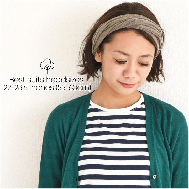 CHARM Damen Breites Haarband Bandana - Bio Baumwolle Stirnband Herren Kopftuch Sommer Hair Band Aus
