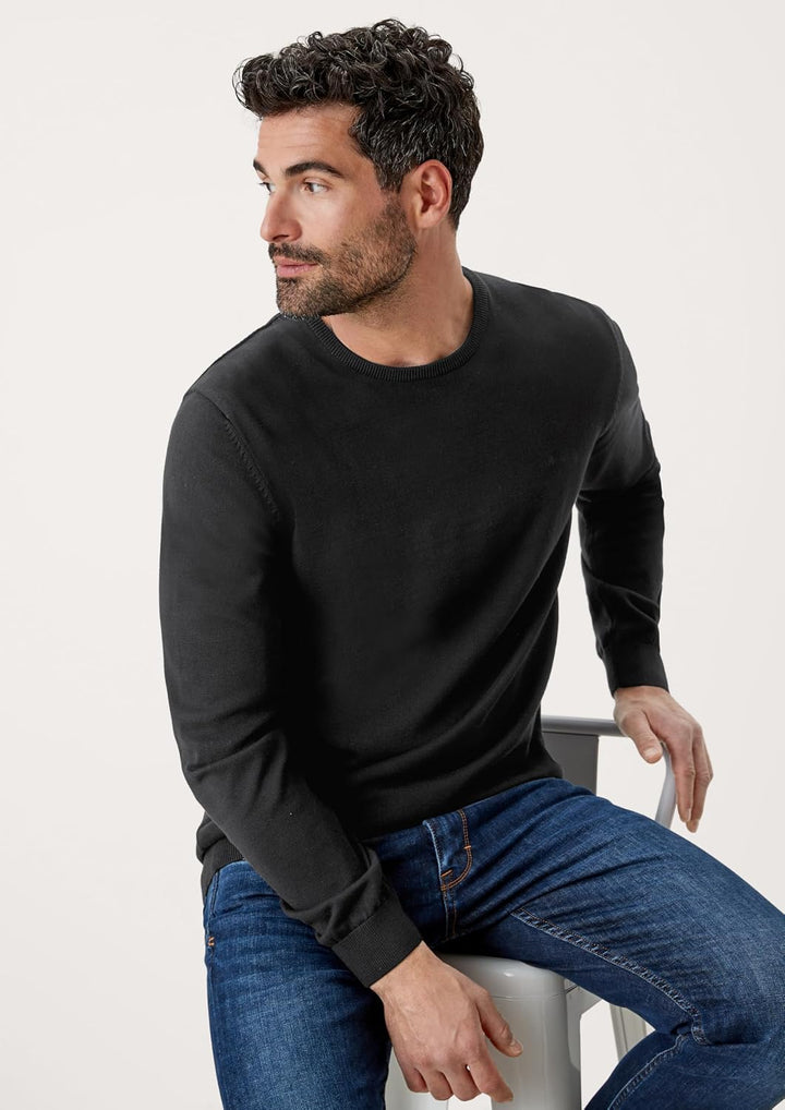 s.Oliver Herren Pullover mit Logo-Stickerei M Schwarz(9999), M Schwarz(9999)